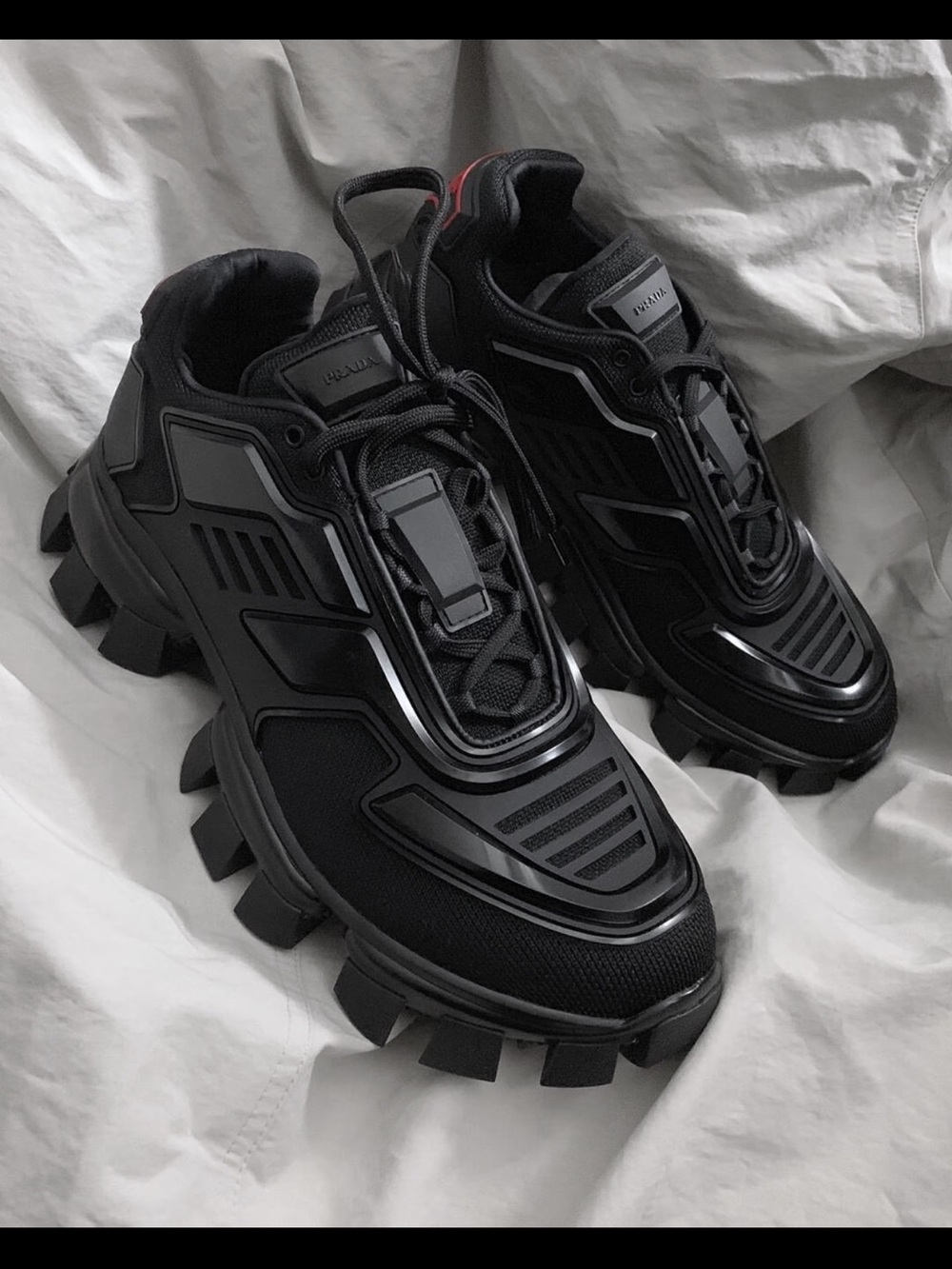 Prada Cloudbust Thunder (Transformer) Black Chunky Sneakers | Size 36